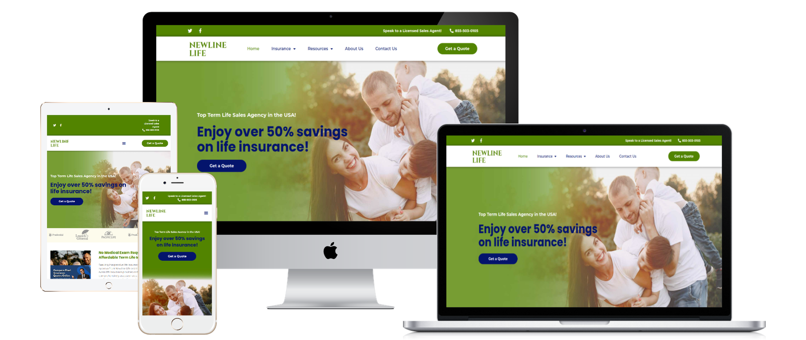 Newline Life WordPress website design by NextStepDev.