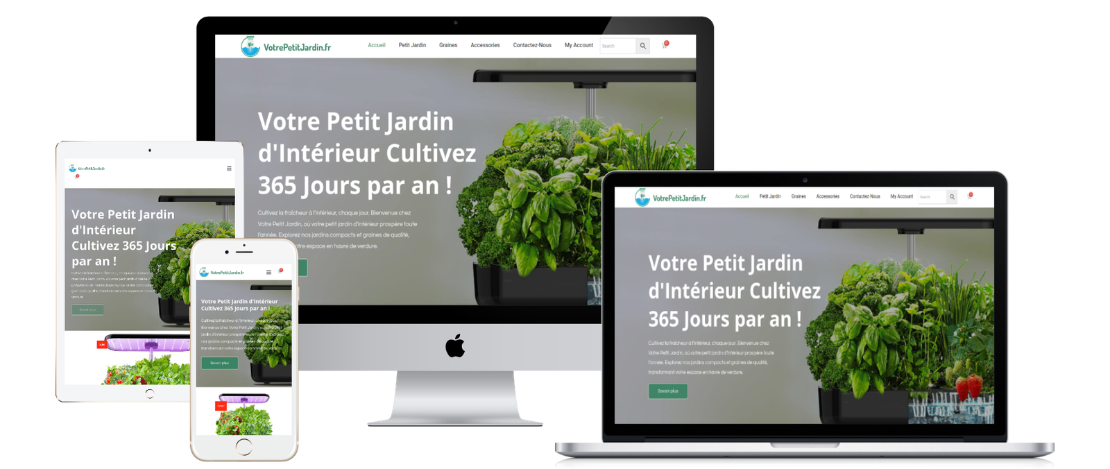 Votre Petit Jardin Wix website design by NextStepDev.