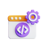 web app development 3d icon